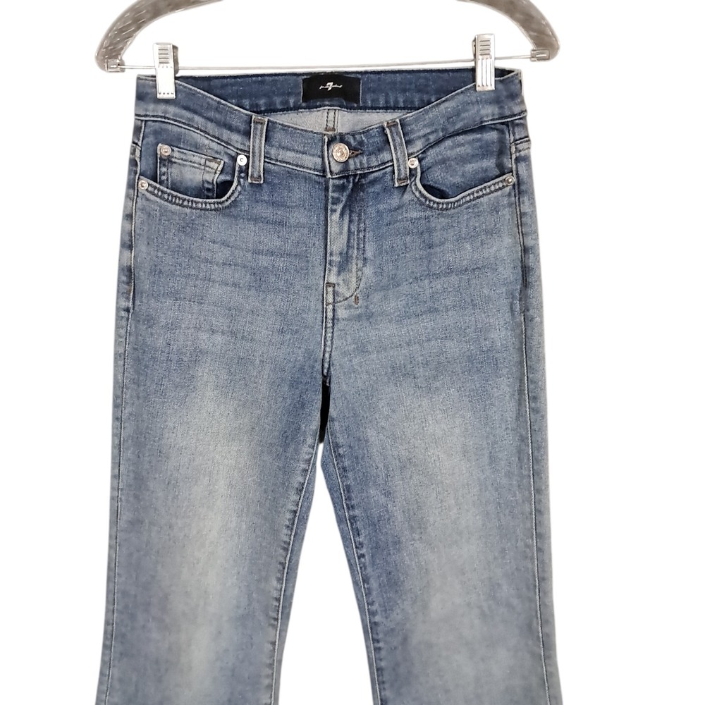 7 For All Mankind Dojo‎ Tailorless Jeans 27 Embroidered Y2K Flared Santa Rosa - Picture 4 of 14